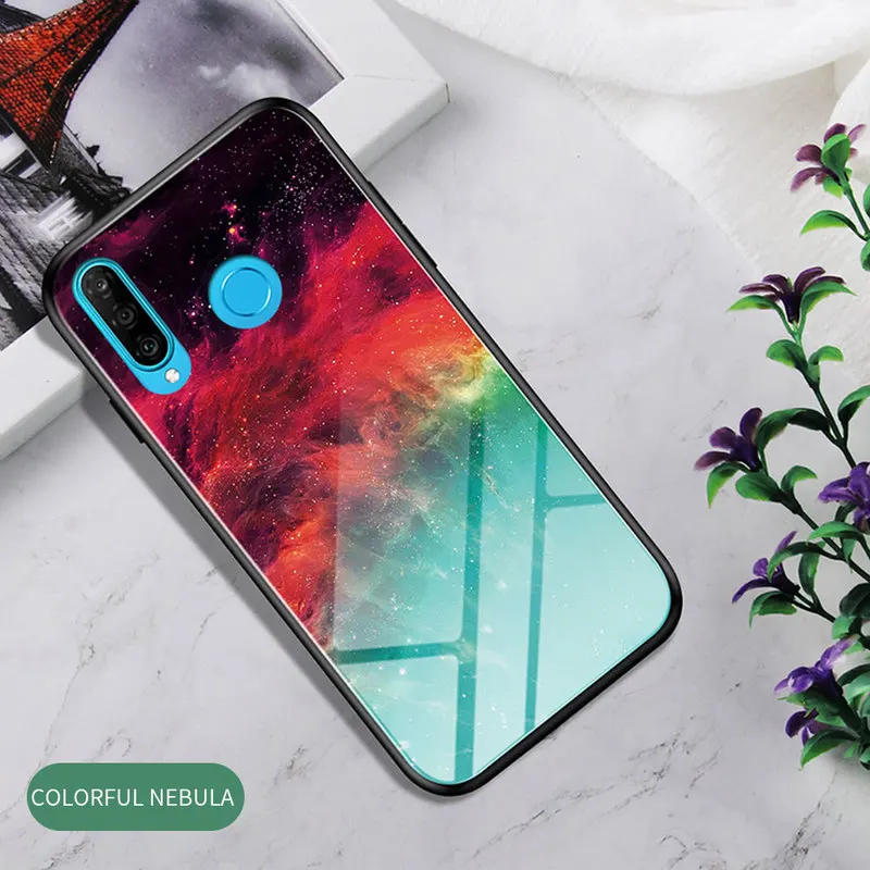 Phone Case for Huawei Honor 20s 20 Case Marble Tempered Glass Soft Tpu Frame Back Case 1