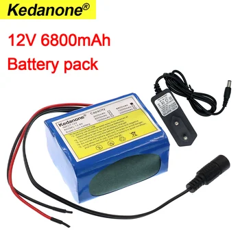 

12V 6800mah battery 18650 Li-ion 6.8 Ah Rechargeable batteries with BMS Lithium Battery packs Protection Board +12.6V Charger