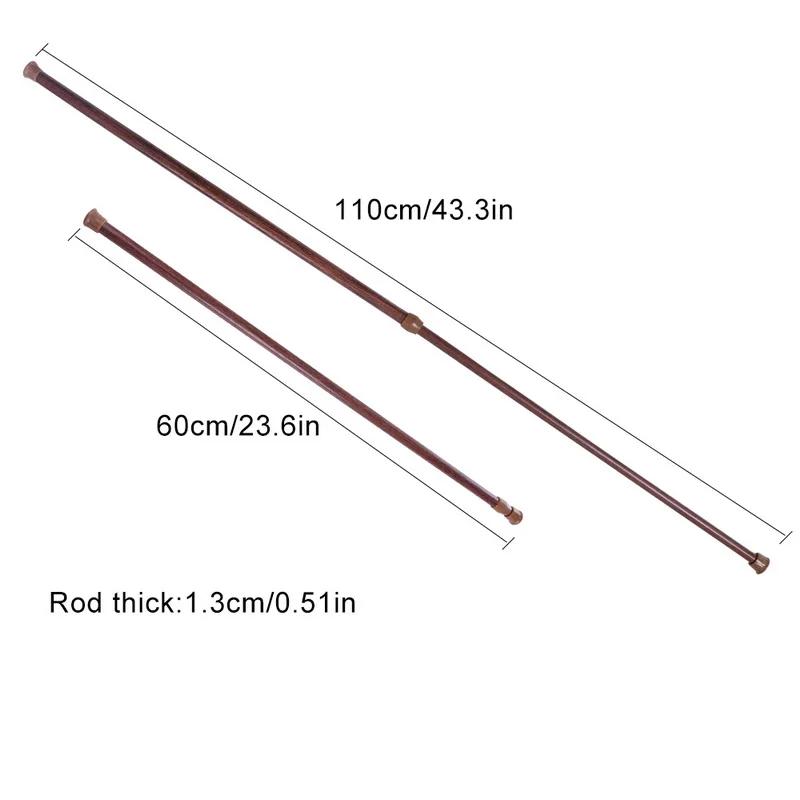 Telescoping Shower Curtain Rods And Accessories Adjustable Extendable Tension Pole Rod Hanger Spring Loaded Bathroom Product - Цвет: Wood grain 60-110