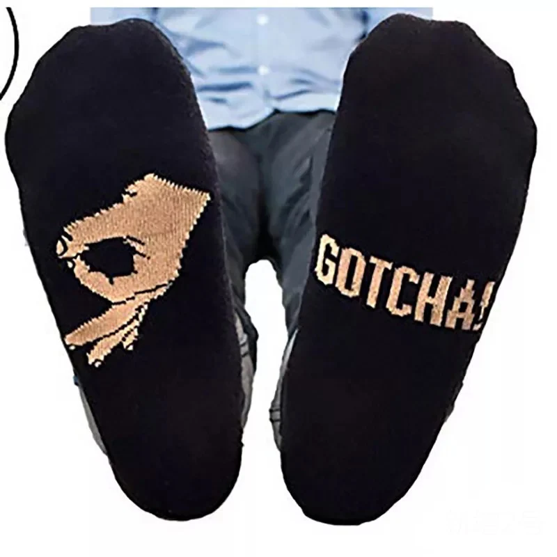 Мужские зимние вязаные носки унисекс до середины икры с забавным принтом жестов в стиле хип-хоп, модные хлопковые чулки для скейтборда, уличная одежда