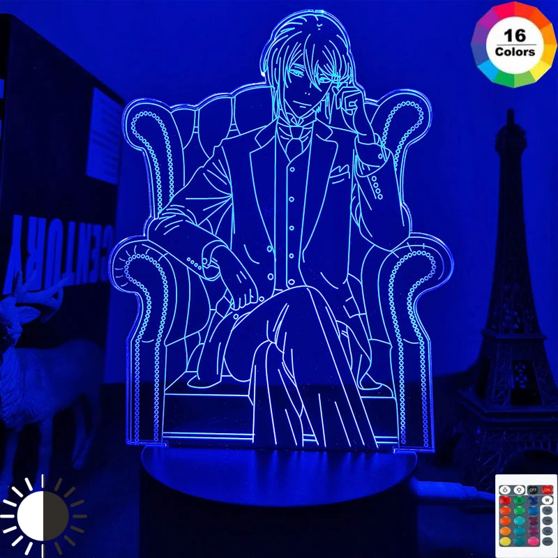 Led Night Light Manga Moriarty The Patriot William James Moriarty for Bedroom Decor Gift Anime Moriarty The Patriot 3d Lamp dinosaur lamp