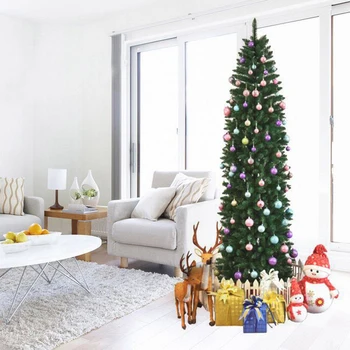 

Christmas Tree 7.5Ft - Batone Artificial Xmas Tree Premium Spruce Hinged Christmas Tree with Solid Metal Foldable Stand New Year