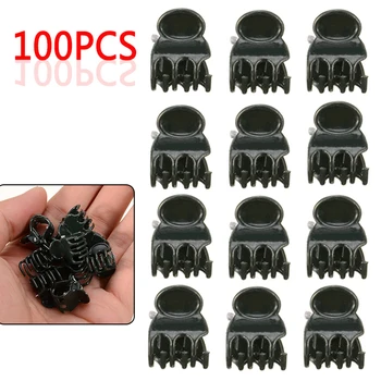 

100Pcs/Bag 1.5cm Plant Support Clips Plastic Garden Clips Flower Orchid Stem Clips for Vine Stems Stalks Grow Upright Support