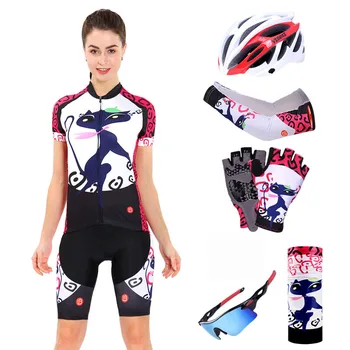 

LB British Brand Summer Short Sleeve Cycling Jersey Women's Suit Breathable and Perspiration Cycling Jersey Cycling Top Shorts