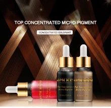 New-Top Micro pigment for Permanent makeup tattoo Eyebrow&Lips&Eyeliner microblading pigment 18 colors tattoo ink Free shipping