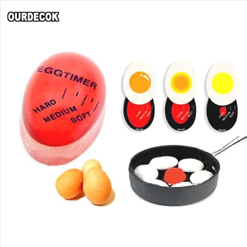

1pcs Egg timer Egg Perfect Color Changing Timer Yummy Soft Hard Boiled Eggs Cooking Kitchen Silica Egg Heat Reminder