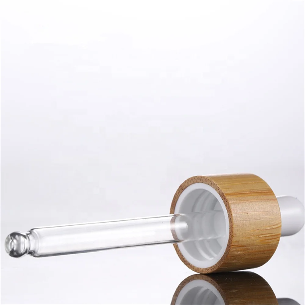 Bamboo Mist Spray Dropper Pump Bamboo Wooden Lid Standard Plastic Glass Bottle Caps Cosmetic Bamboo Wooden Bottle Cap