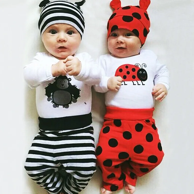 

Quality Newborn Romper Clothes Long Sleeve Baby Rompers Pants Hat Clothing Suit for Boys Girls Climbing Suit Outfit Kids Clothes