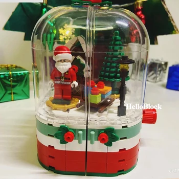 

SEMBO BLOCK Merry Christmas Theme Tree Santa Claus Elk City House Building Block Education Brick Christmas Gifts Kid Toy 601090