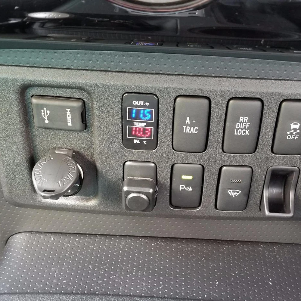 des capteurs à Double température utilisent FIT pour Toyota Hilux Vigo Corolla Ex Yaris MENGHE TANGZHOU Affichage de la température Interne/Externe de la Voiture Coaster