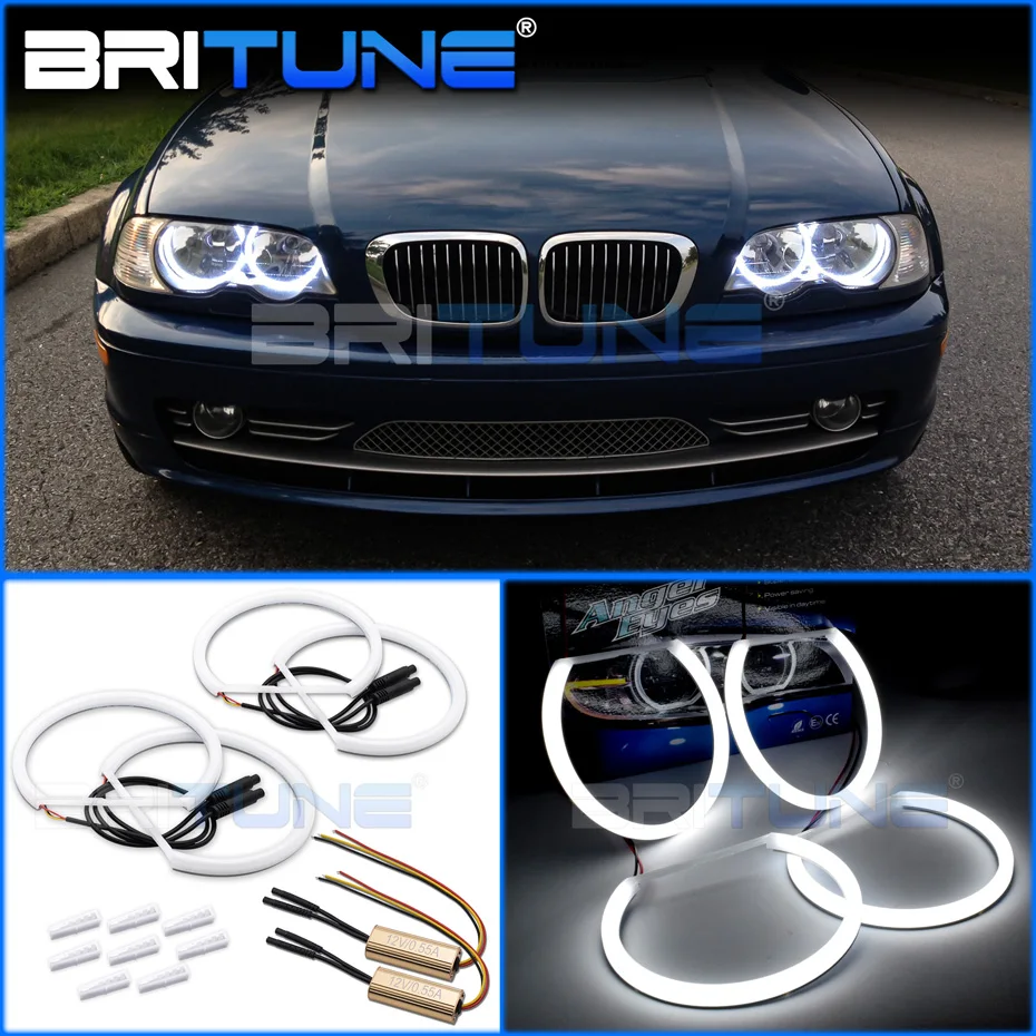 Angel Eyes For Bmw E46/e39/e38/e36 Tuning Xenon Halogen Lens Headlight