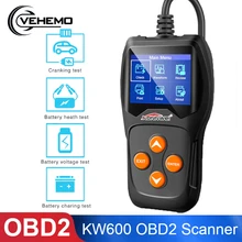Vehemo KW600 автоматический анализатор батареи 100 до 2000CCA автомобильный тестер 12 в цифровой цветной экран Cranking зарядка автомобильный диагностический