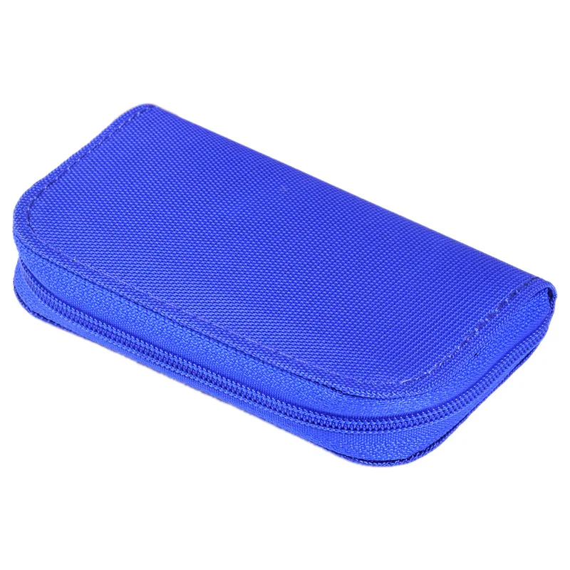 Синий Memory Card Storage Carrying Case Holder Wallet 22slots For CF/SD/SDHC/MS/DS 3DS Game Accessory Memory Protector Memory Cards - Цвет: Синий