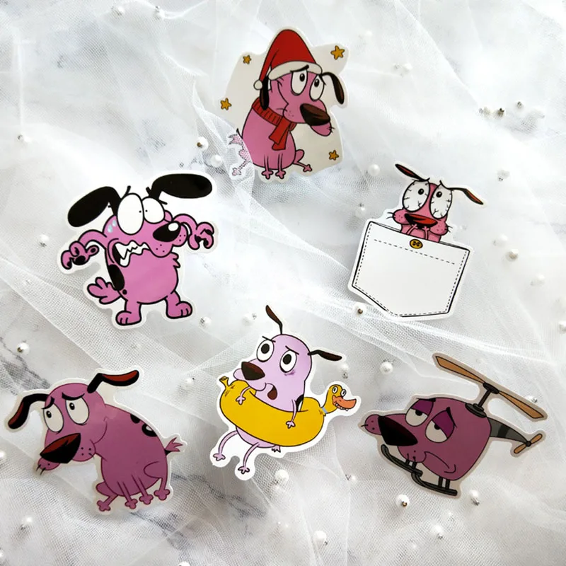 Patchfan 50 шт. смелость трусливая собака наклейки для скрапбукинга DIY ноутбук скейтборд мотоцикл украшения дома настенные значки A2010
