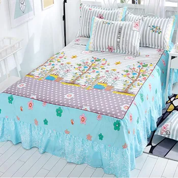 

Bedspread bed-cover type dust-proof protective cove sheet mattress fitted sheet non slip bed sheet+2pillowcase