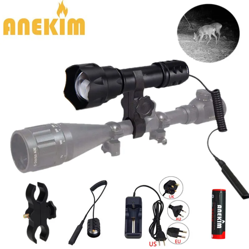 ANEKIM T20 инфракрасный лазер 850nm zoom Инфракрасный фонарик 940nm инфракрасное ночное видение охотничий фонарик для устройства ночного видения