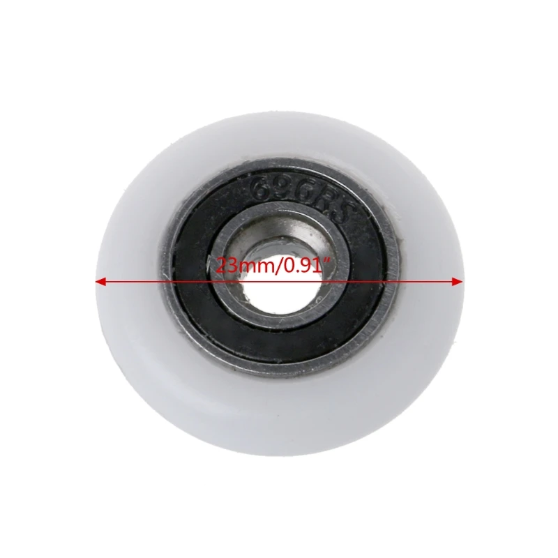 8Pcs Shower Door Runner Rollers Wheels Pulleys Replacement Parts 23mm Diameter Top Bottom Bathroom Replacement Parts 5