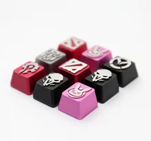 Liga de alumínio metal teclado mecânico keycaps único keycaps personalização personalizada dota overwatch wow gaming keycaps