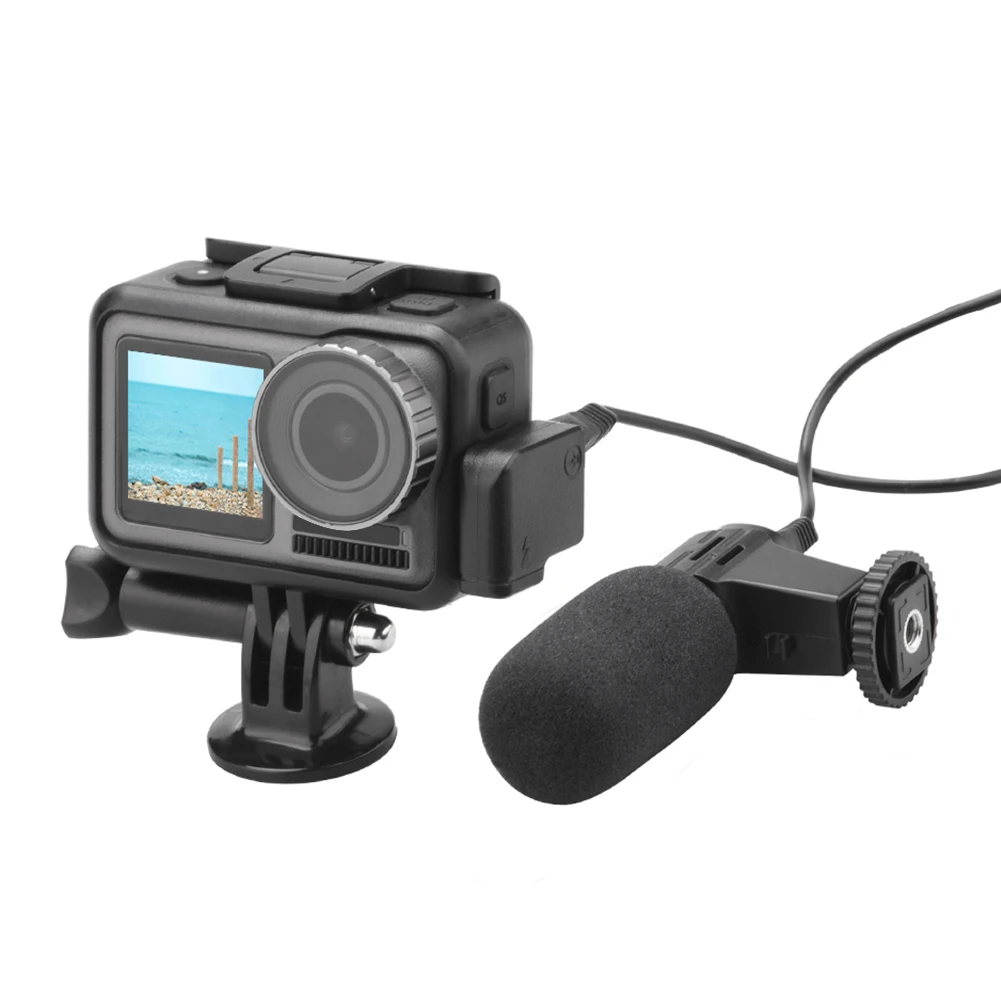 Adaptador de USB-C de Audio externo para Dji OSMO Action, accesorios de montaje para DJI Osmo, micrófono de acción Dual de 3,5mm