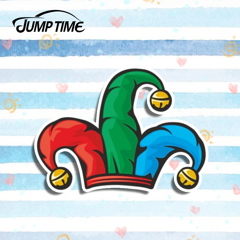 Jump Time 13cm x 8cm The Joker Clown Circus Funny Car Stickers vinyl Decal Creative Waterproof Styling Decoration | Автомобили и
