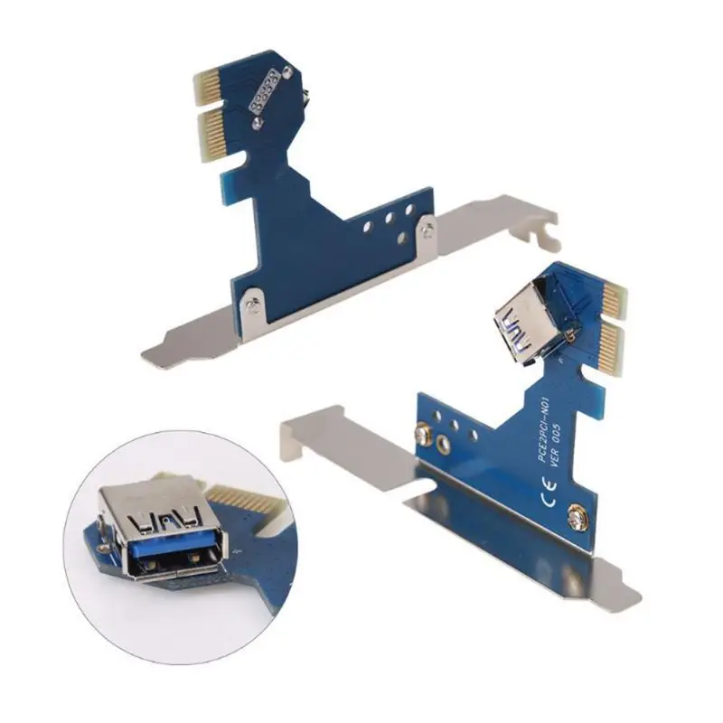 PCI E Express X1 to Dual PCI Riser Extend Adapter Card with Cable for WIN2000 XP 3