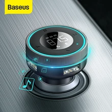 Baseus FM Transmitter Modulator Bluetooth 5.0 Car Handsfree Aux Adapter 3.4A Dual USB Car Charger MP3 Player Radio Transmitter