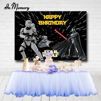 

InMemory Photography Backdrops Party Star Wars Backdrop For Children Backdrop Decor Photocall Backdrop Photo Studio Banner