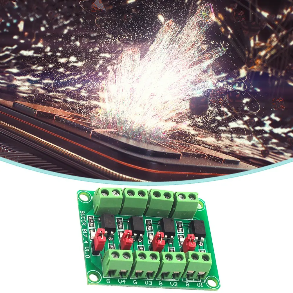 817 Optocoupler 4-way Voltage Isolation Board Voltage Control Switching Module Drive Module Optical Isolation Module