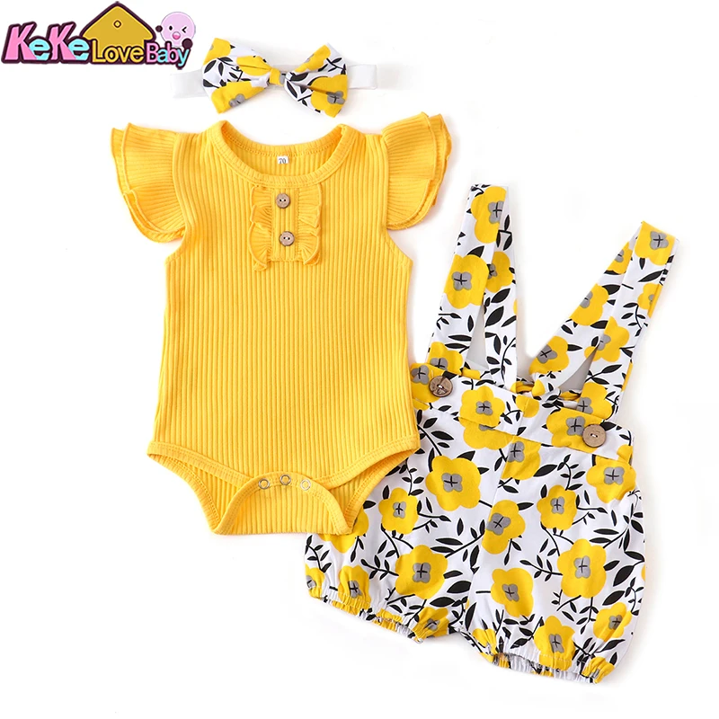 Baby Girl Summer Clothes Set Fashion Newborn Infant Knitting Cotton