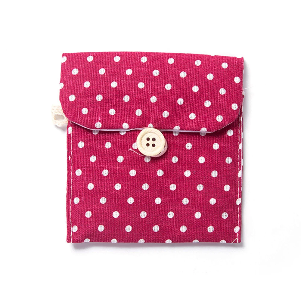 Лидер продаж г. Модная хлопковая гигиеническая салфетка пакет для салфеток сумка-Органайзер для хранения хлопковая Бытовая Организация - Цвет: Красный