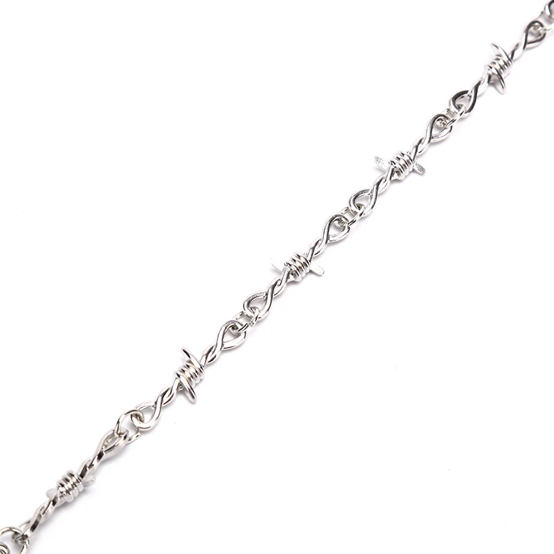 Punk Men Women Thorns Necklace Unisex Choker Heavy Padlock Choker Metal Collar Hip Hop Fashion Necklace Accessry Streetwear