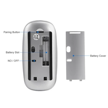 

2.4G Wireless Ultra Thin Data Transmission Computer Mouse Optical Battery Powered Ergonomic Mirror Polished Touching Accessories