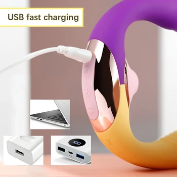 Sucking Vibrator For Women Dildo Double Vibration G Spot Massage Clit Nipper Sucker Clitoris Vagina Stimulator Female Sex Toys 5