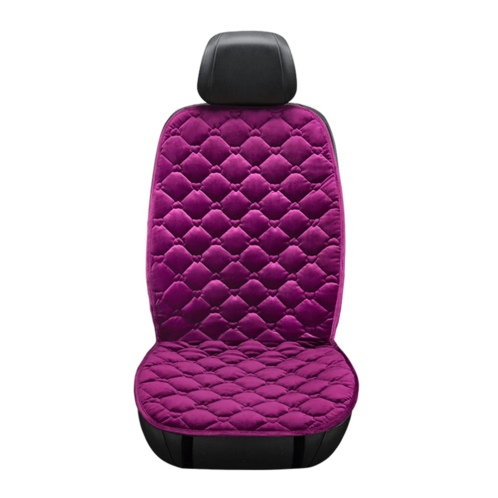 12V Heated Car Seat Covers Cushion Universal Seat Heater for Winter Heating Thermal Seatpad Auto Accessories Single/ Double - Название цвета: 1pc Purple