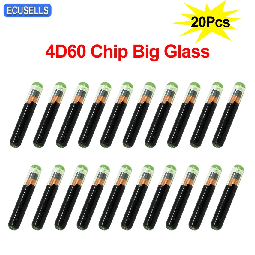 20 шт./лот 4D ID60 стеклянный чип приемоответчика 4D 60 4D60 большой Стекло ключи чип для Ford Connect Fiesta Фокус ка Mondeo послепродажного обслуживания