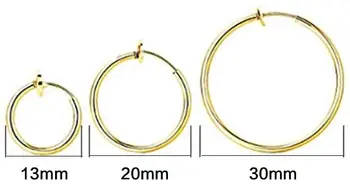 

Lvcky 6 Pairs Fake Earrings Hoop Non-pierced Nose Ring Spring Hoop Earrings Lip Ear Clip Body Jewelry