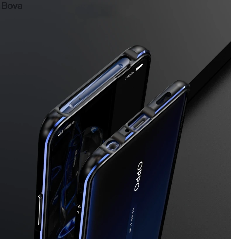 Чехол для OPPO Reno 2 роскошный Ультратонкий алюминиевый бампер Reno2 + пленка (1