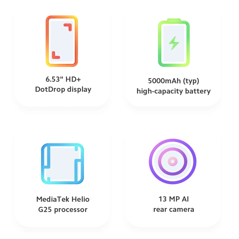 US $123.75 Global Version Xiaomi Redmi 9A Mobile Phone 2GB RAM 32GB ROM MTK Helio G25 Octa Core 653 5000mAh 13MP Camera Smartphone