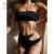 Peachtan Solid bikini 2021 High waist swimwear female Chain swimsuit women Bandeau 2 шт. комплект Спортивный купальник ребристый новый