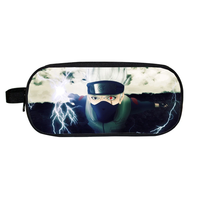 8 Япония 3D печатных Наруто пенал аниме Kpop Mochila Uchiha Sasuke косметичка макияж коробка Молния школьные принадлежности - Цвет: 8