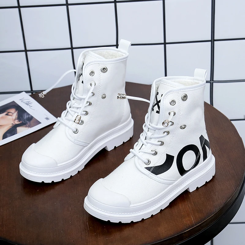 Женские ботильоны на платформе; зимние ботинки; женская зимняя мода; коллекция года; ботинки «Челси» для женщин; роскошная дизайнерская обувь для женщин - Цвет: Белый