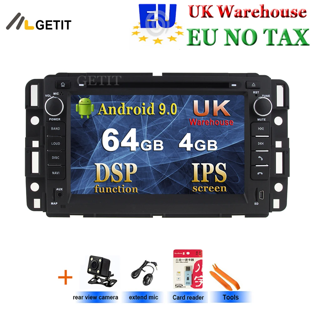 4 Гб оперативной памяти Android 9,0 dvd-плеер автомобиля радио gps для Chevrolet Express Ван траверс Impala Avalanche GMC Acadia Savana Yukon Sierra