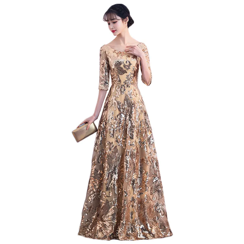 Very Cheap 1tPis Party Dress Women Golden Sequin Plus Size Floor Length Winter Bandage Dresses 2019 Autumn New Floral Sequin Maxi Vestidos LD463 Very Cheap 1tPis Party Dress Women Golden Sequin Plus Size Floor Length Winter Bandage Dresses 2019 Autumn New Floral Sequin Maxi Vestidos LD463