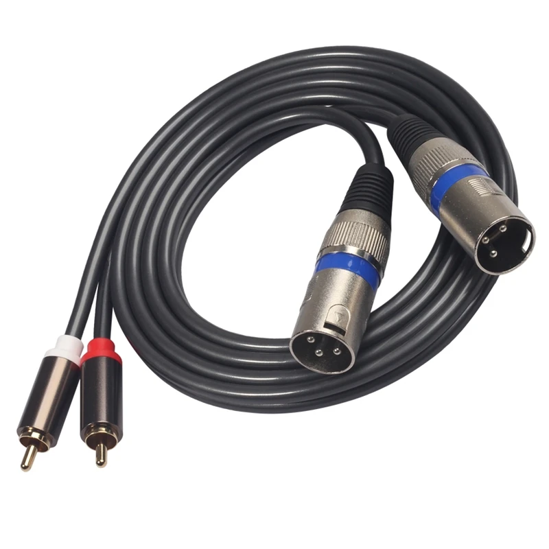 1,5 м двойной Rca папа к Xlr папа кабель 2 Xlr к 2 Rca штекер Адаптер Hifi стерео аудио кабель-удлинитель для Miniphone динамик