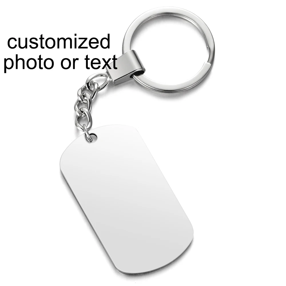 Custom Keychain Персонализированный брелок с фотографией кольцо панк-рок Джони Халлидей фото кулон из нержавеющей стали брелок женский мужской Bijoux Femme - Цвет: Custom Keychain