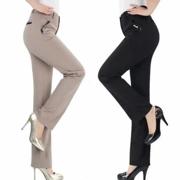 Pantalon de tela formal mujer Clearance