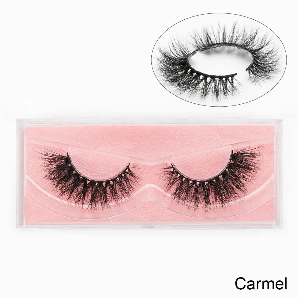 Carmel SEXYSHEEP/1 пара накладных ресниц ручной работы, 3D норковые ресницы, роскошные накладные ресницы в полную полоску, Многоразовые Накладные Ресницы Cilios - Цвет: Carmel