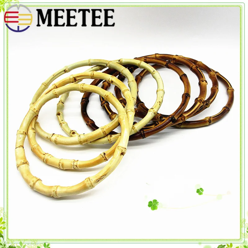 Meetee 13/15 см с бамбуковыми ручками-хомут с круглым воротником для мальчиков и девочек ручная сумка с круглой ручкой из нержавеющей стали DIY Для женщин сумки из натуральной кожи кошелек рама для декора ремесла домашнего декора аксессуары