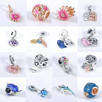 

2020 summer Ocean World charms 100% Real 925 Sterling Silver Dangle Charm Fit Original European Bead Charms Bracelet