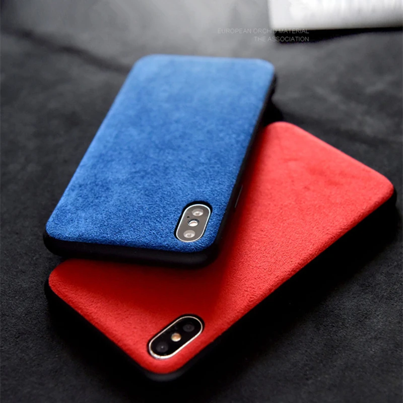 Чехол для iPhone X XS Max XR 11 Pro MAX Итальянская замша как ткань Downy кожаный чехол